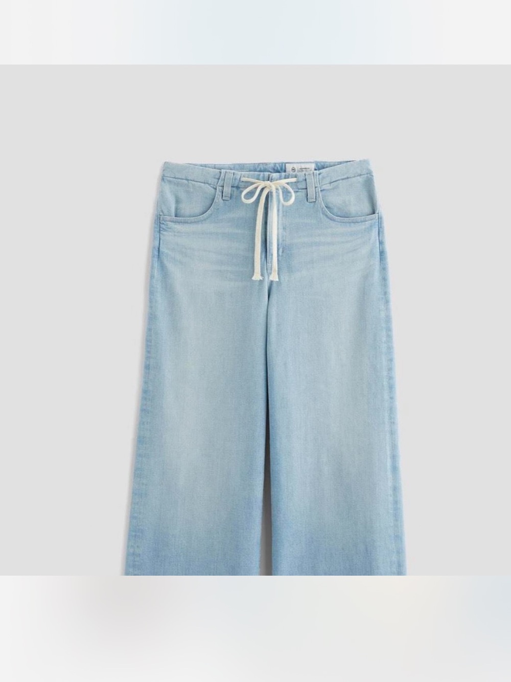 AG jeans Stella cinched Jean low slung palazzo drawstring waist jeans